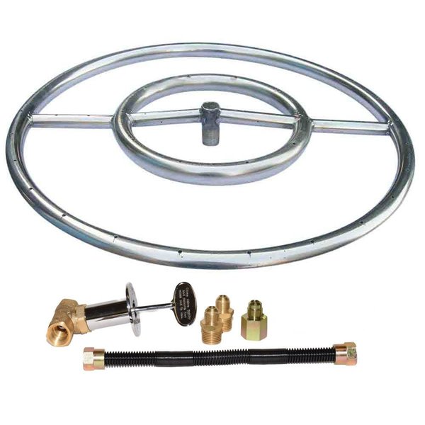 Tretco 24 in. Stainless Steel Ring Pro-Kit Natural Gas OBRSS-BK3P-24NG